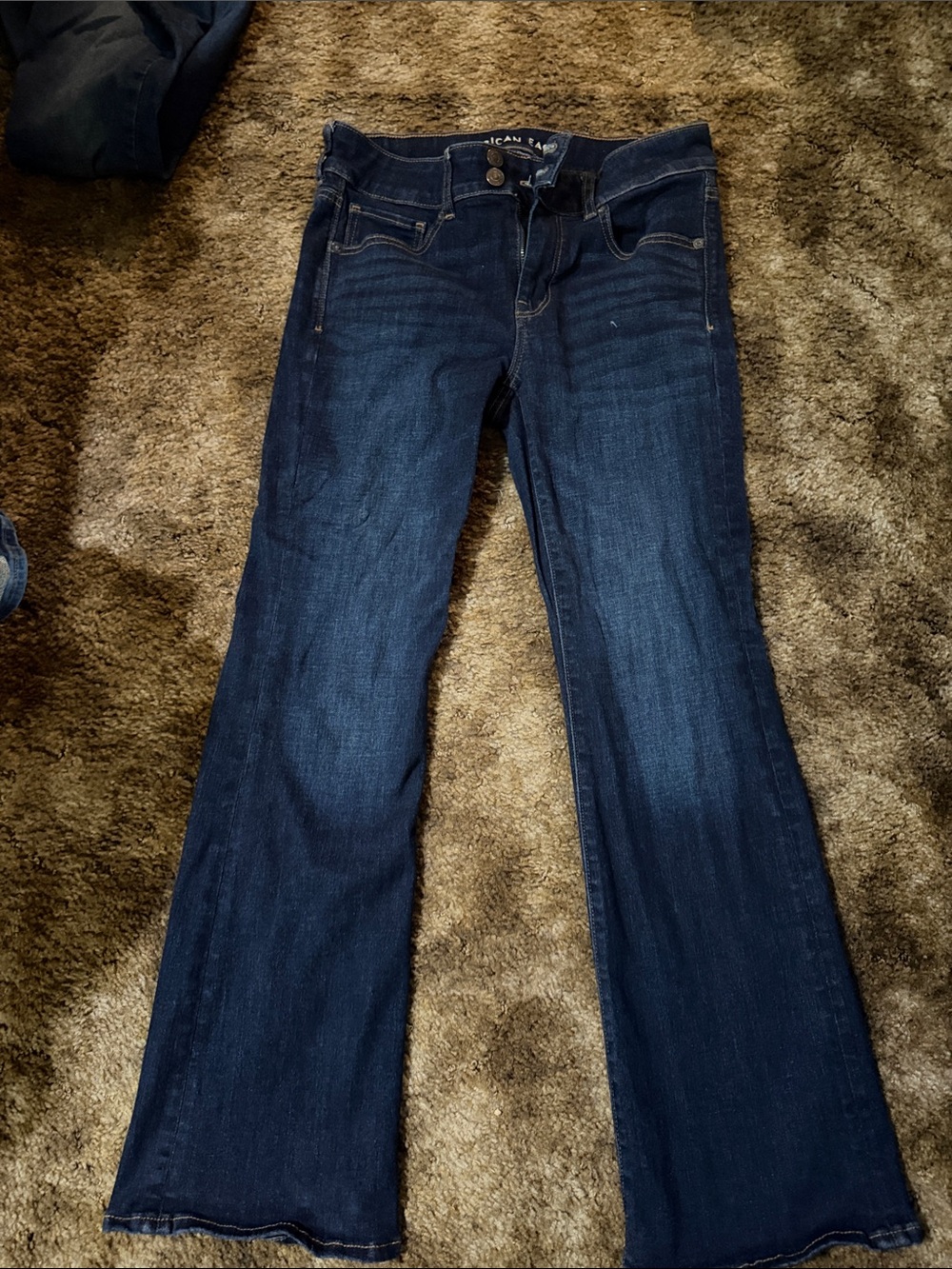 American Eagle Outfitters kick boot Dark Blue Flare Jeans - Women's